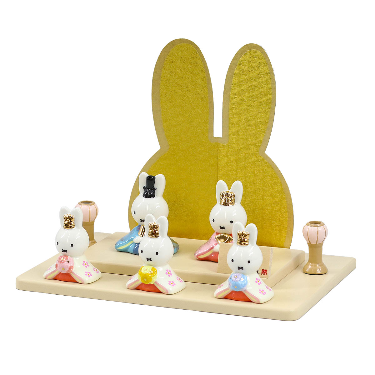 雛人形 二段飾り miffy ミッフィー 磁器 ひな人形 うさこ 親王 官女 五
