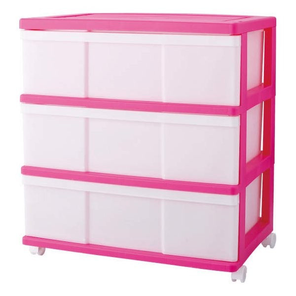 衣装ケース 収納ケース 引き出し プラスチック ワイド チェスト 3段