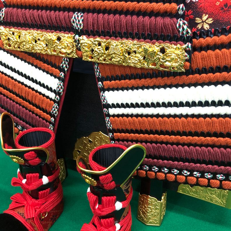 旭翠作 毛利元就公 鎧飾り 収納式 10号 鎧単品 五月節句 五月人形