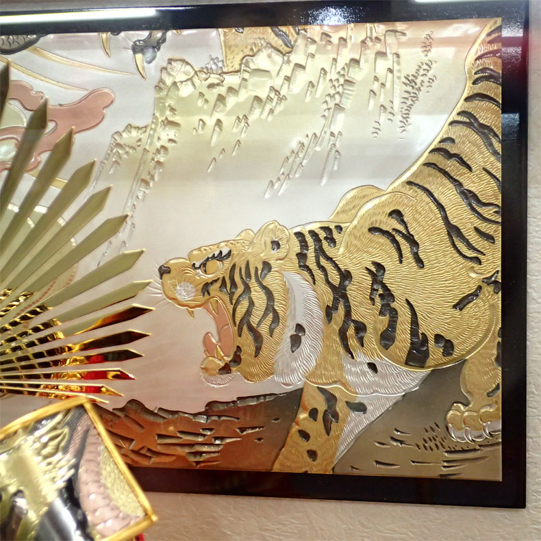 京華作 豊臣秀吉鎧 ガラスケース入飾り 五月節句 五月人形 兜飾り