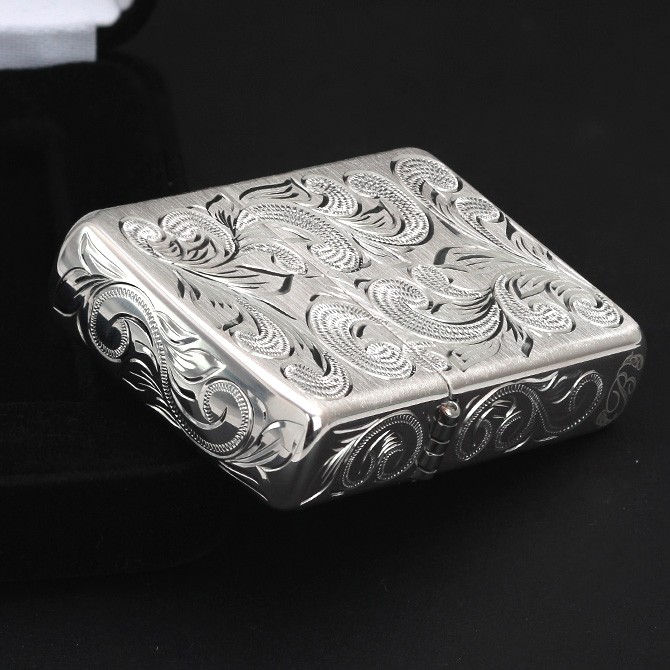 ZIPPO（ジッポー） オイルライター シルバー925 全面5面ハワイアン