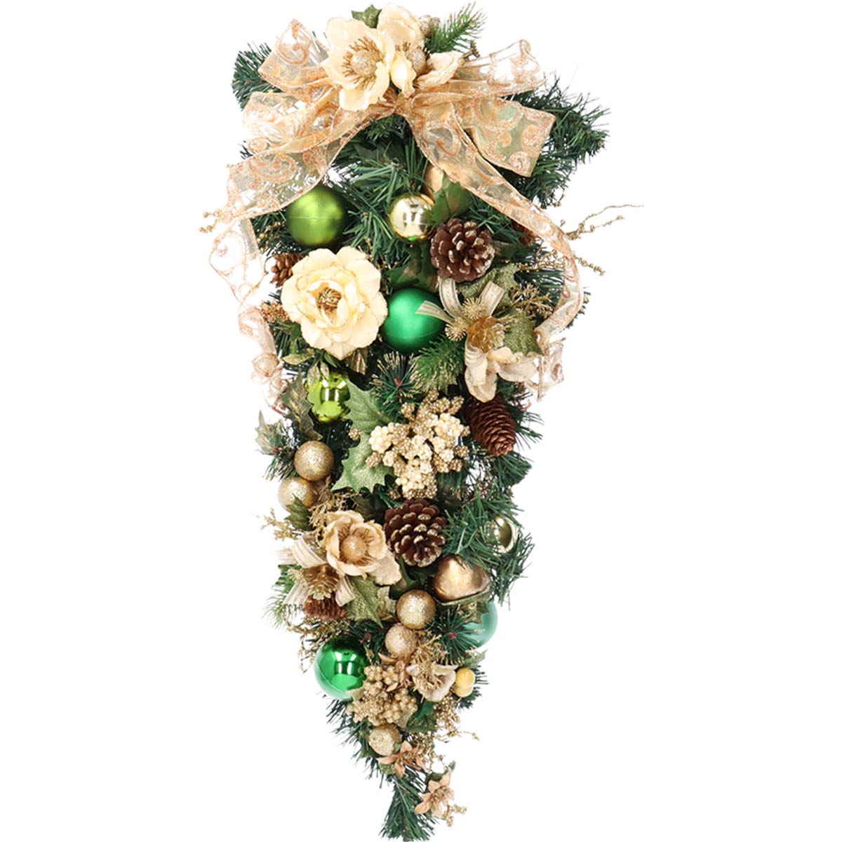 スワッグ クリスマス リース Christmas Xmas Swag Wreath リボン 赤