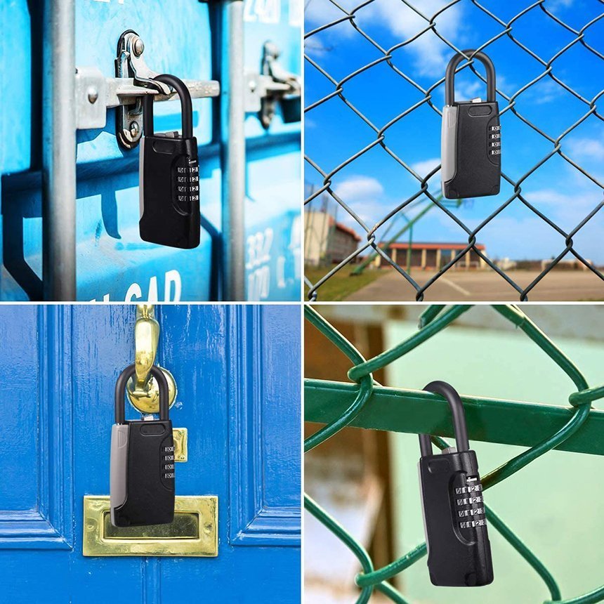 キーボックス 鍵収納ボックス セキュリティキーボックス ダイヤル式 4