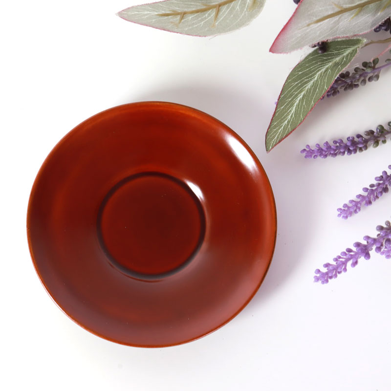 みよし漆器本舗 木製 茶托 春慶塗り 漆塗り 4寸 12cm 1枚 茶たく 湯呑