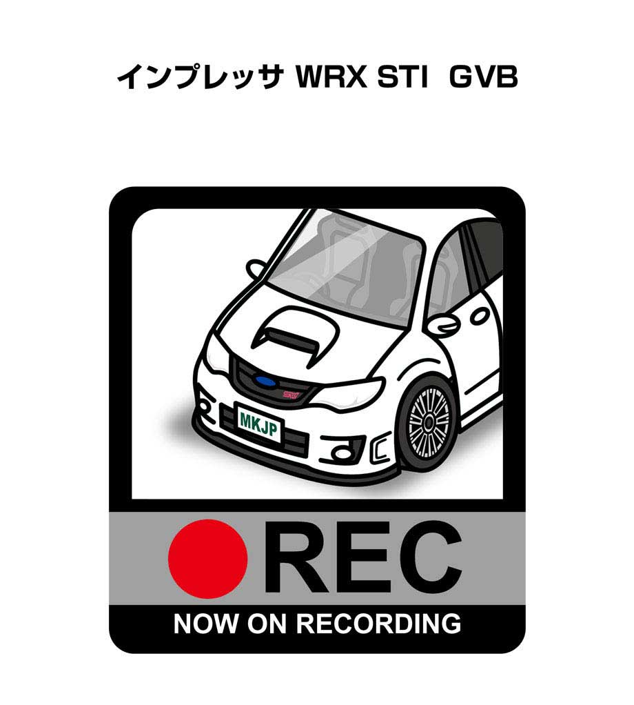 MKJP ドラレコステッカー 2枚入り スバル インプレッサ WRX STI GVB