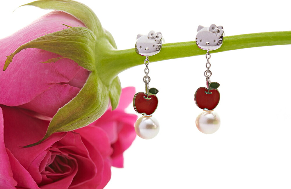 ハローキティ [ムーンレーベル 公式] 揺れる ピアス Hello Kitty Swing