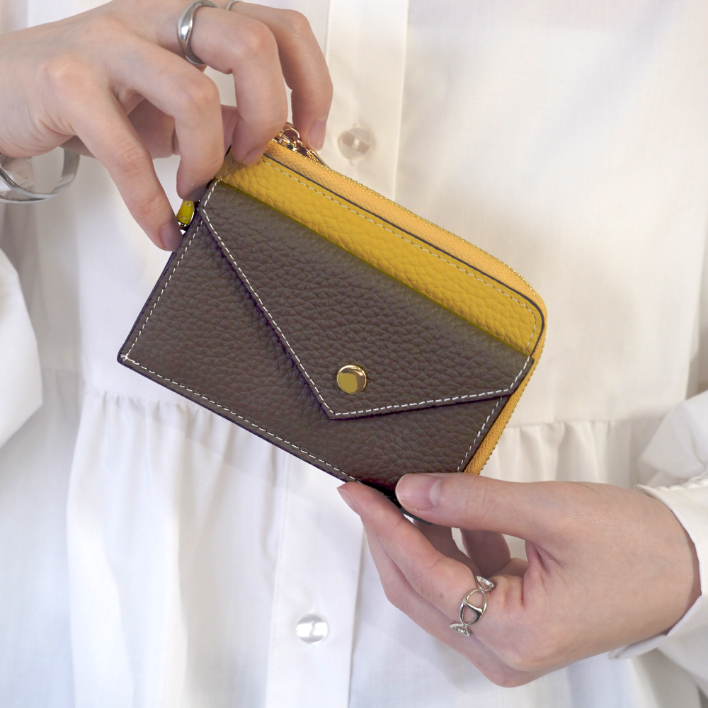 LASIEM（ラシエム） フラグメントケース ミニ財布 レディース 本革