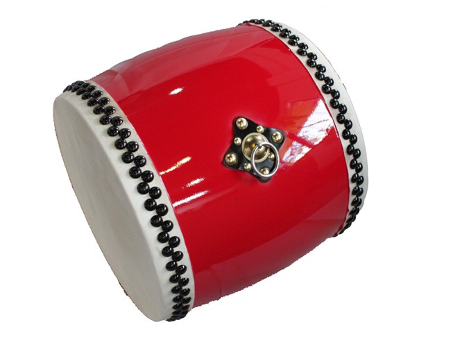 エイサー用 大太鼓(中) 水牛皮 直径36cm×高さ37cm バチ2本付 送料無料