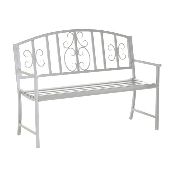 アンティーク調 ベンチ 幅122cm アイアン フレーム ガーデンチェア