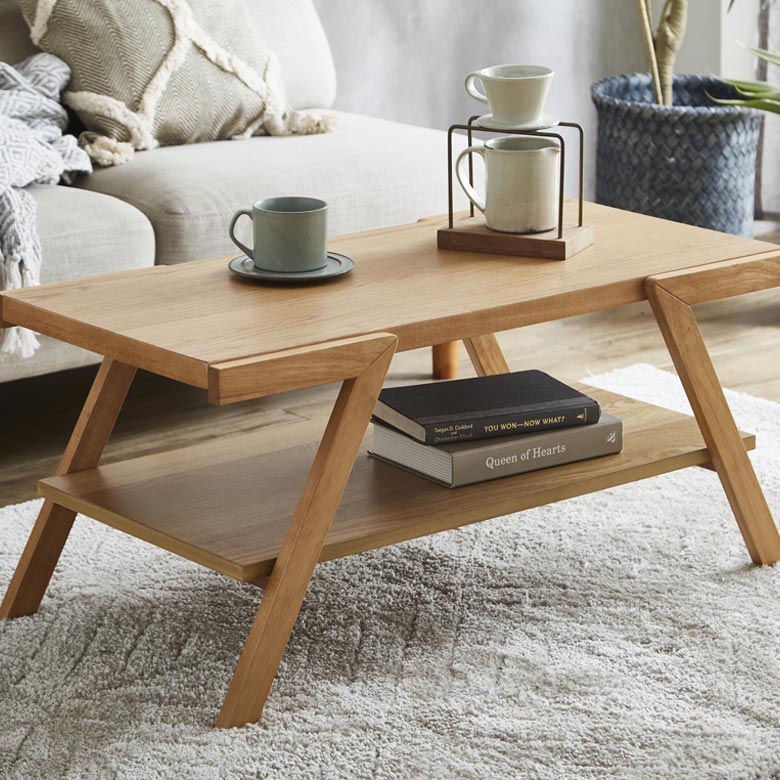 未来商会 テーブル ローテーブル センターテーブル 突板 棚付き 座卓