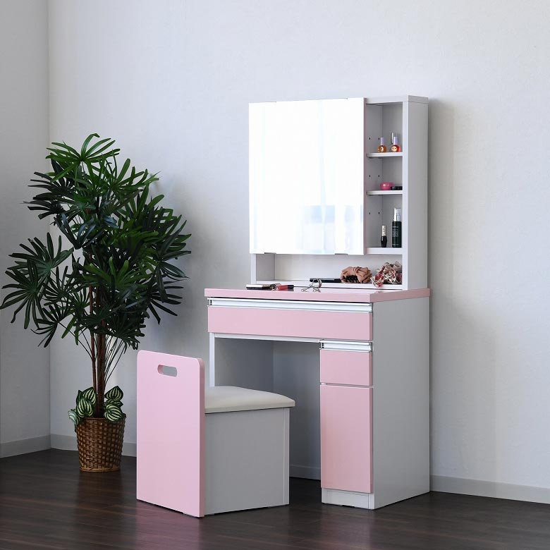 未来商会 ドレッサー コンパクト シンプル おしゃれ 化粧台 65 収納