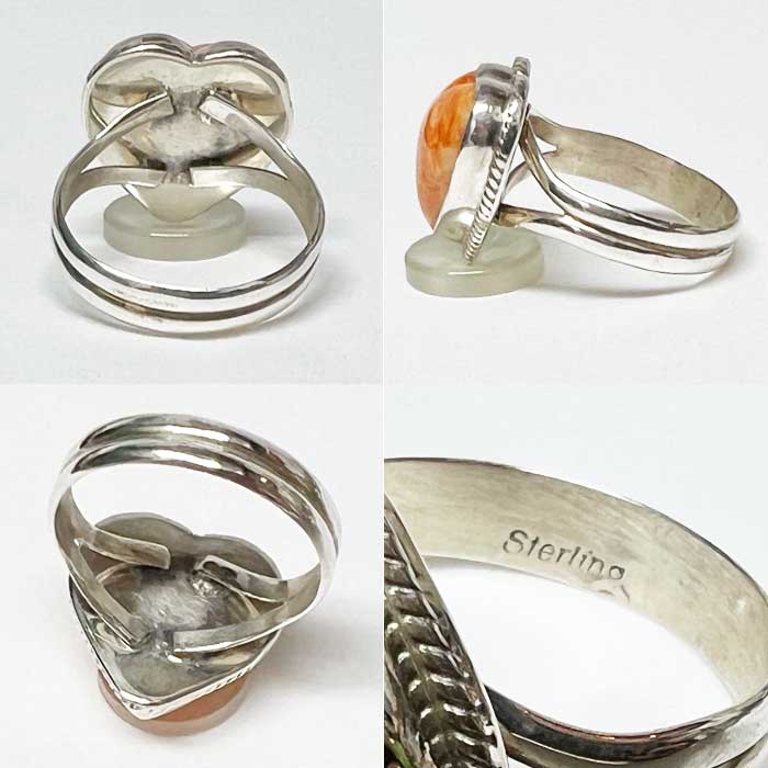 インディアンジュエリー ナバホ族 スパイニーオイスターシェル ハート