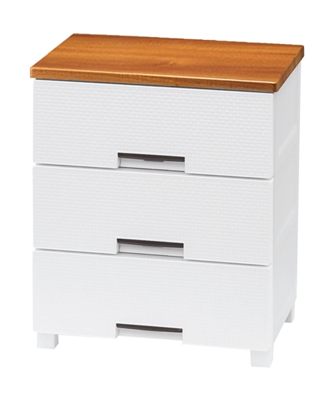 ニッセン（nissen） タンス 日本製 メッシュ柄 ロック 機能付き樹脂