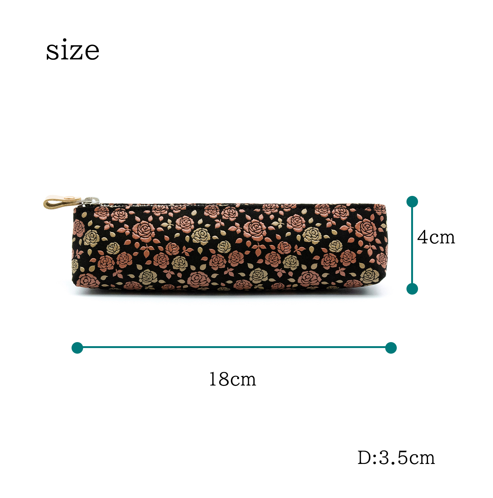 印傳屋（INDEN-YA） 印伝 ペンケース 筆箱 かぐわ バラ ローズ 伝統