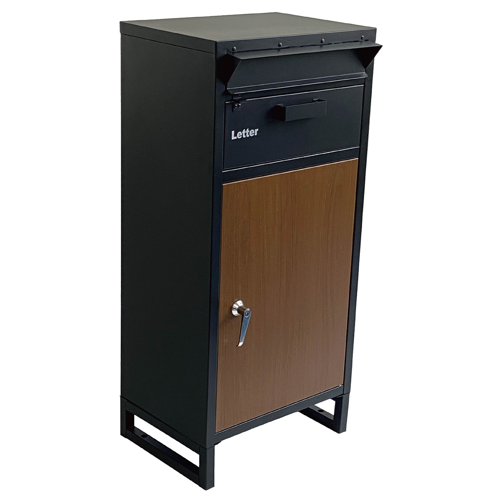 ONE STEP 宅配ボックス 戸建 後付け ポスト 一体 郵便受け 2段 鍵 大