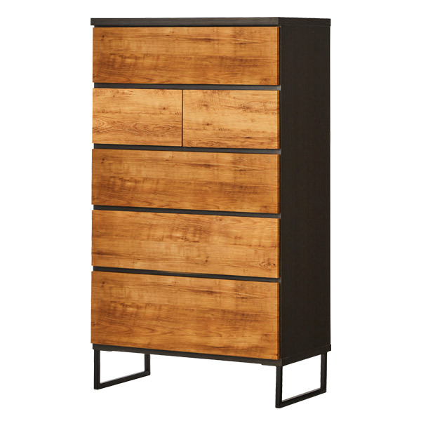 チェスト 木製 ハイチェスト 5段 完成品 リビング収納 幅80 整理タンス