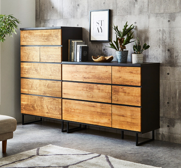 チェスト 木製 ローチェスト 3段 完成品 リビング収納 幅120 整理