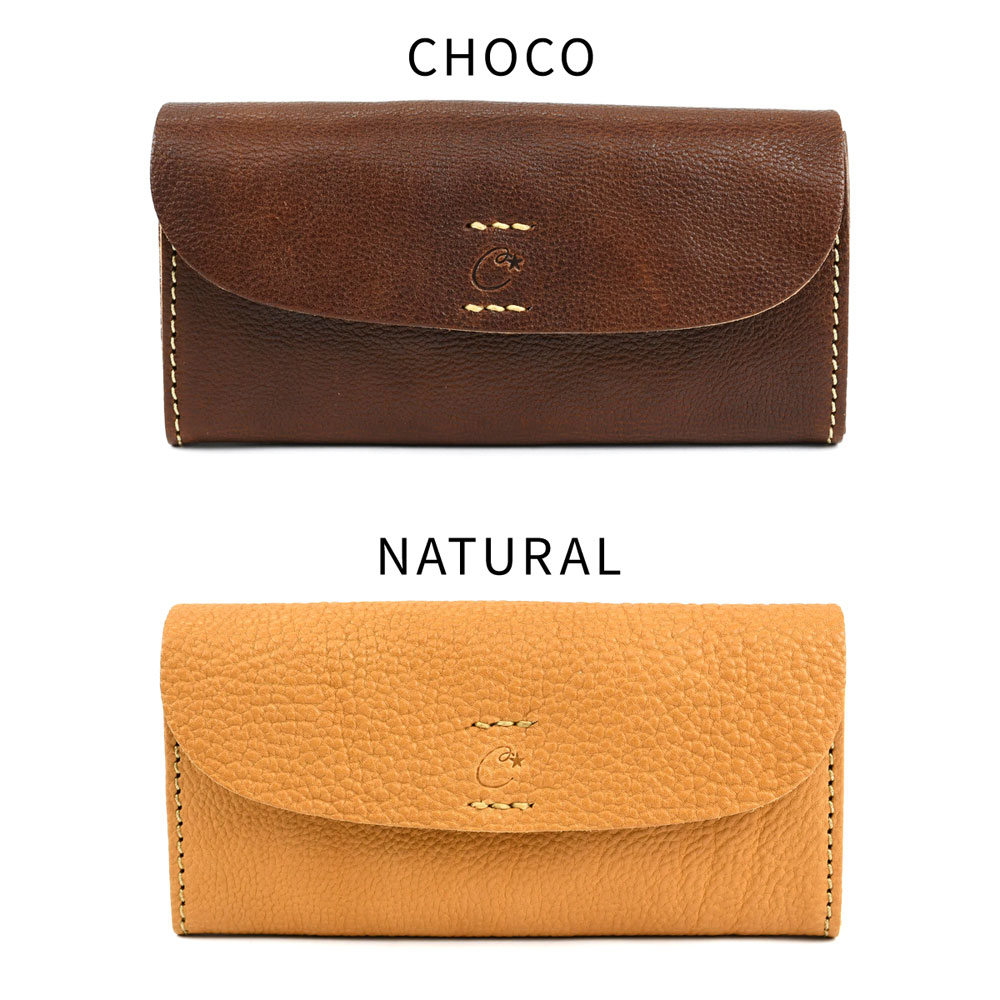 Cham（チャム） 長財布 フラップ 背面ポケット 日本製 本革 財布