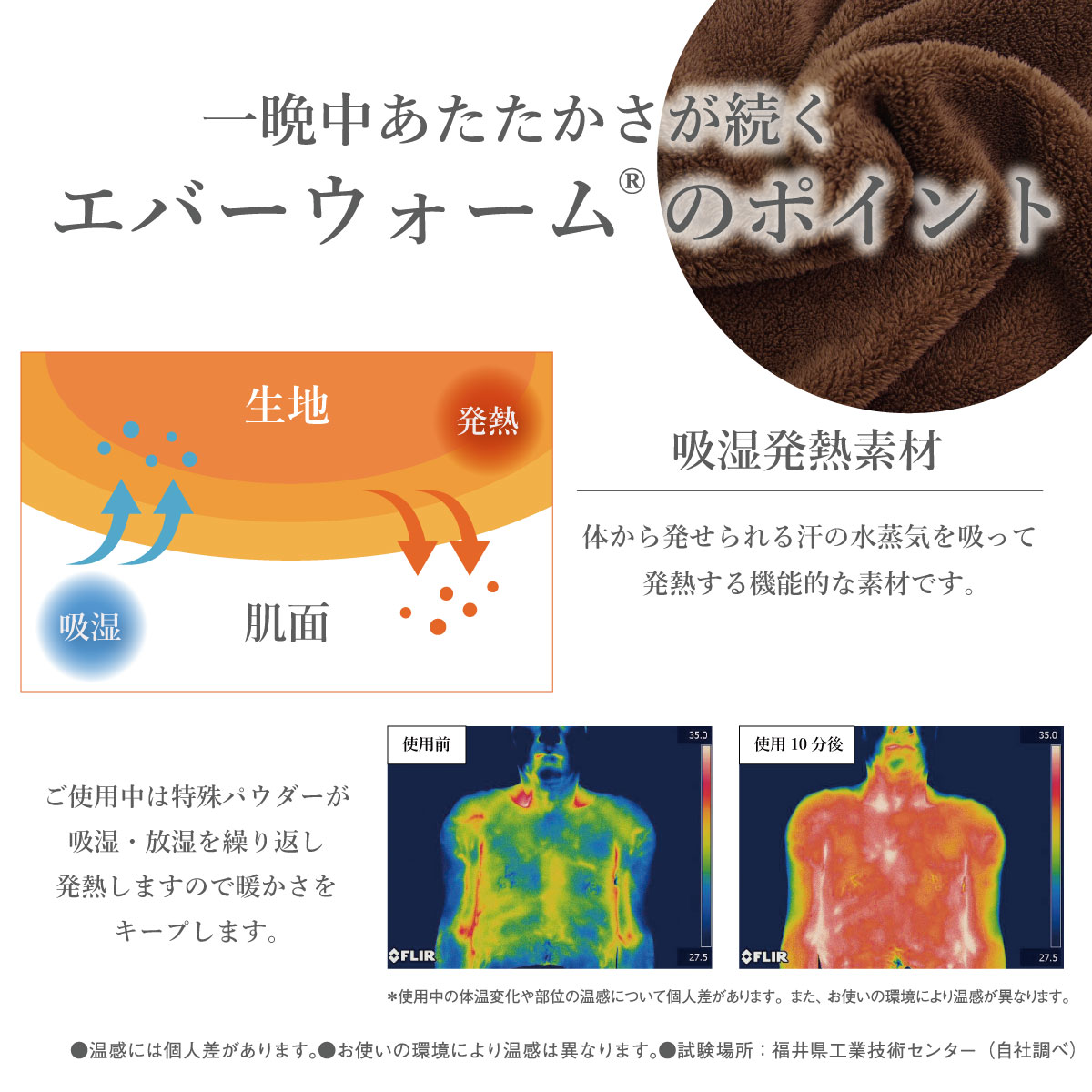 エバーウォーム 足温袋 Mサイズ あったか 秋 冬 吸湿発熱 日本製