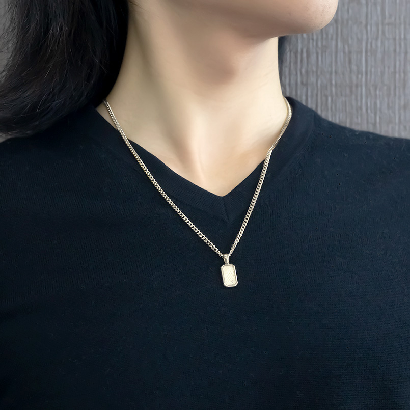 ジュエリー工房アトラス プラチナ ネックレス pt999 ダイヤモンド 喜平