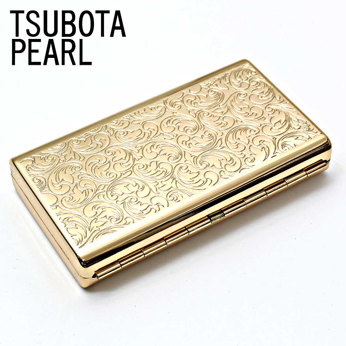 坪田パール シガレットケース カジュアルメタルゴールドアラベスク 14