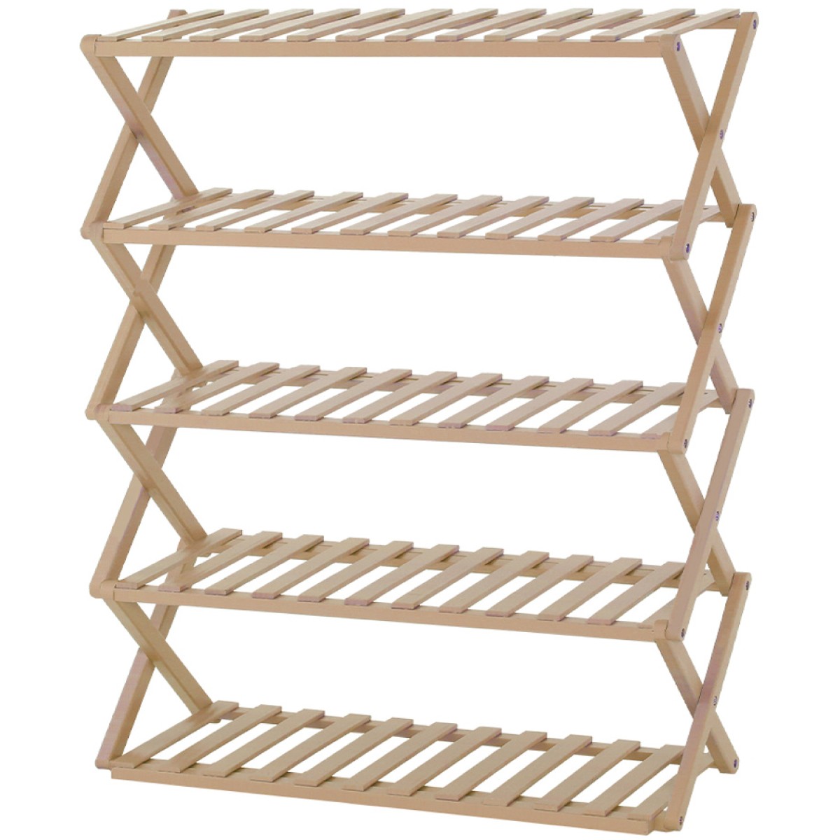 シューズラック 靴箱 下駄箱 靴 収納 スリム 完成品 組立不要 竹製