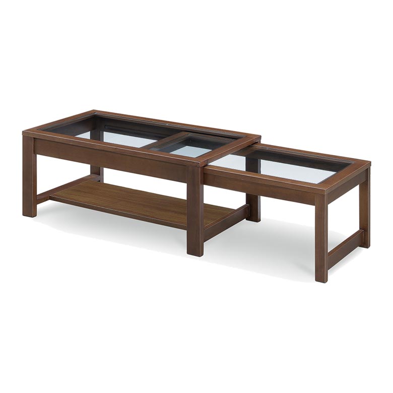 未来商会 ガラステーブル 伸長式 幅90 幅140 伸縮 センターテーブル