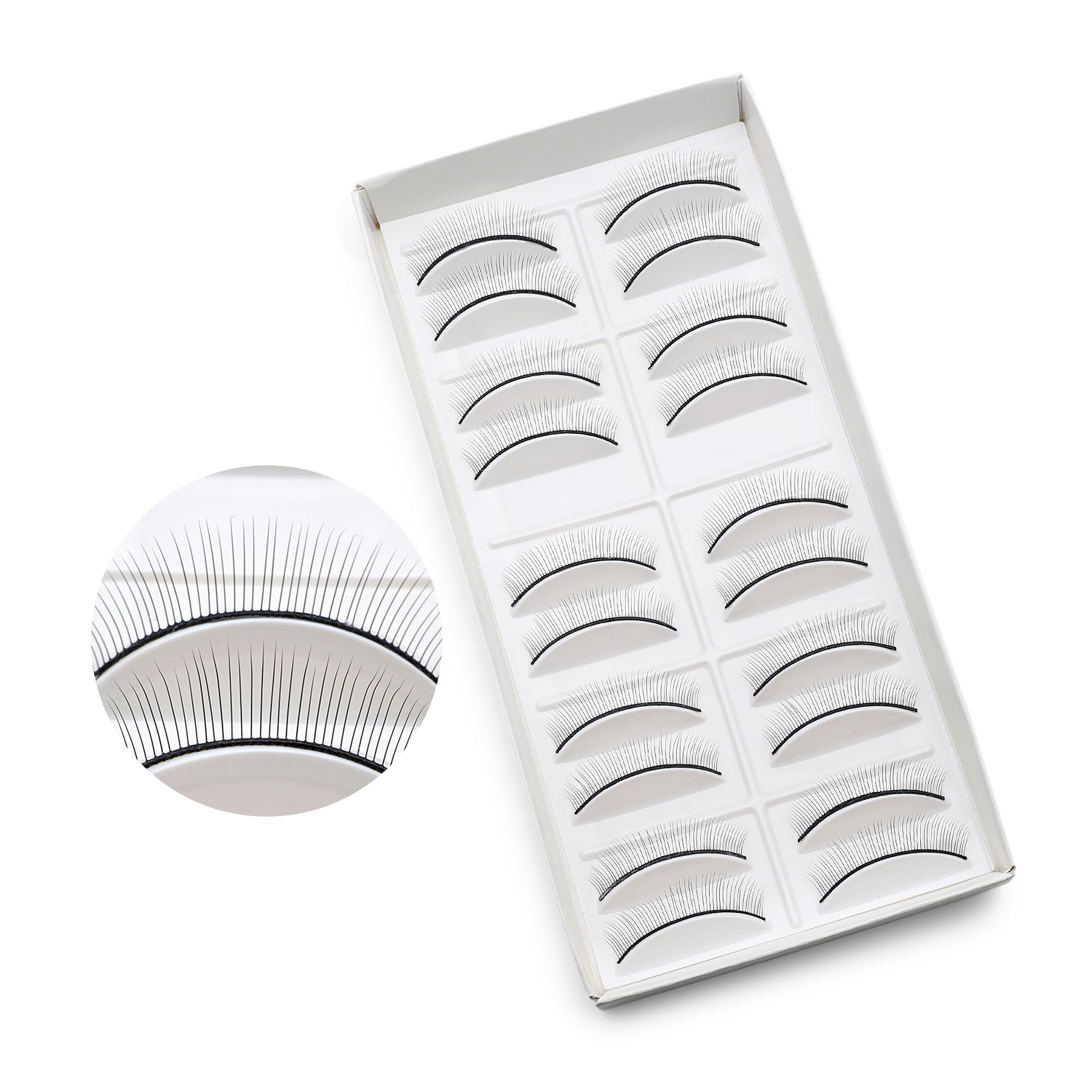 マツエク 練習用 ストレート つけまつげ 10ペア Training Eye Lashes