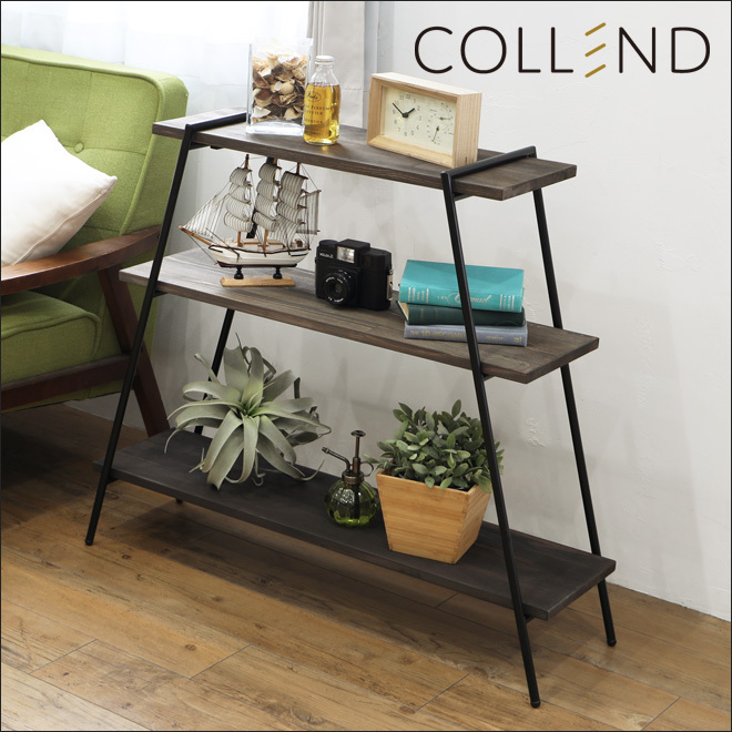 アイアンレッグラック 3段 オープンラック 観葉植物 収納 棚 おしゃれ