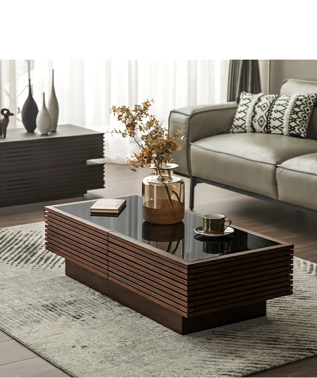 ARMONIA（アルモニア） センターテーブル ガラステーブル 木製 収納