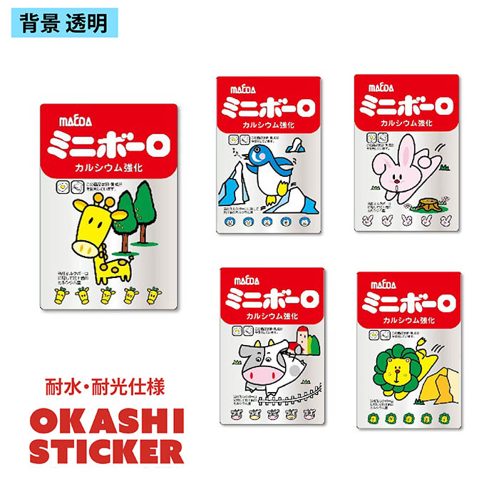 CONCISE（コンサイス） クリアステッカー 大阪前田製菓 ミニボーロ