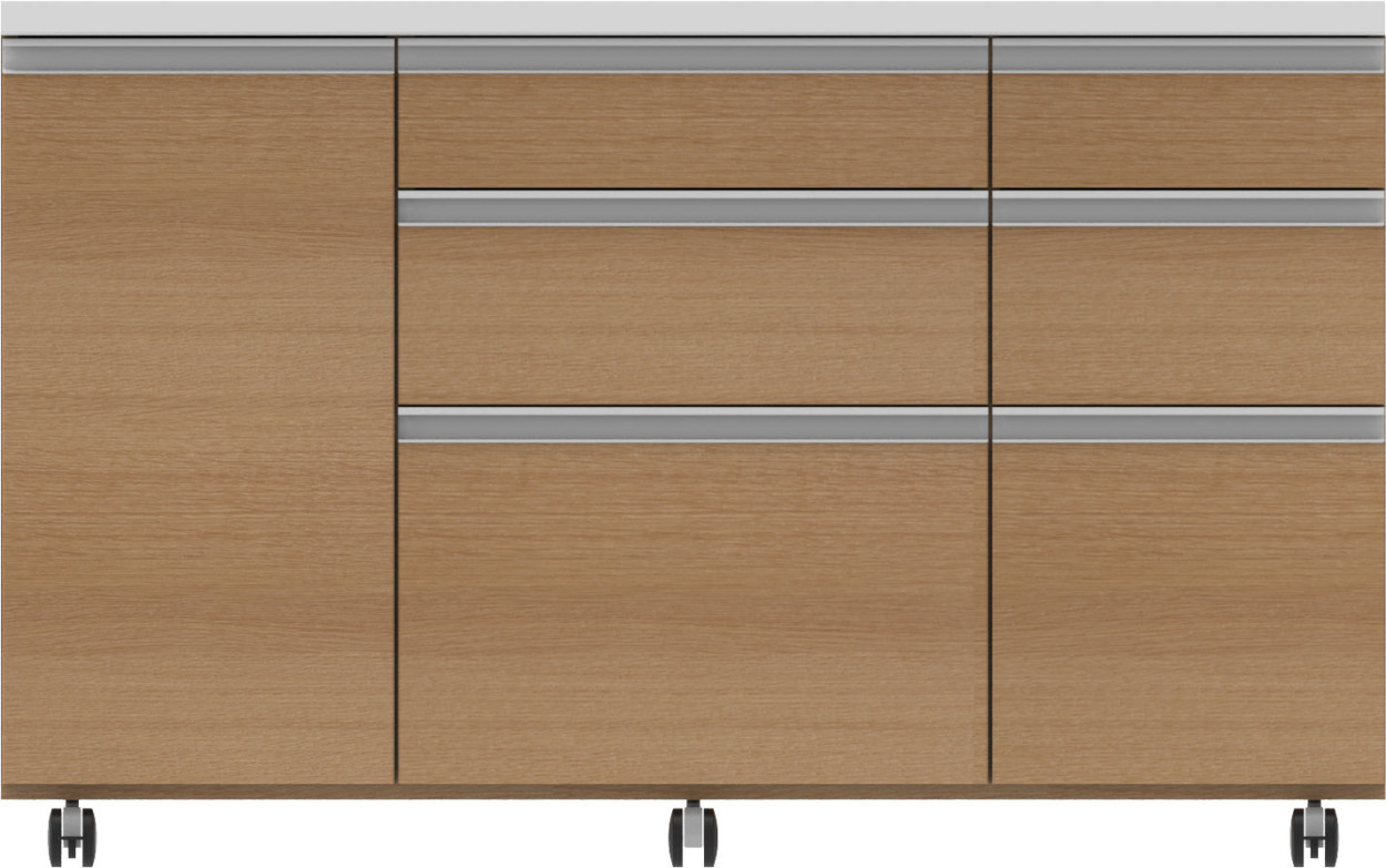 パモウナ 食器棚 幅140cm AW 完成品 キッチンカウンター 間仕切り 高級