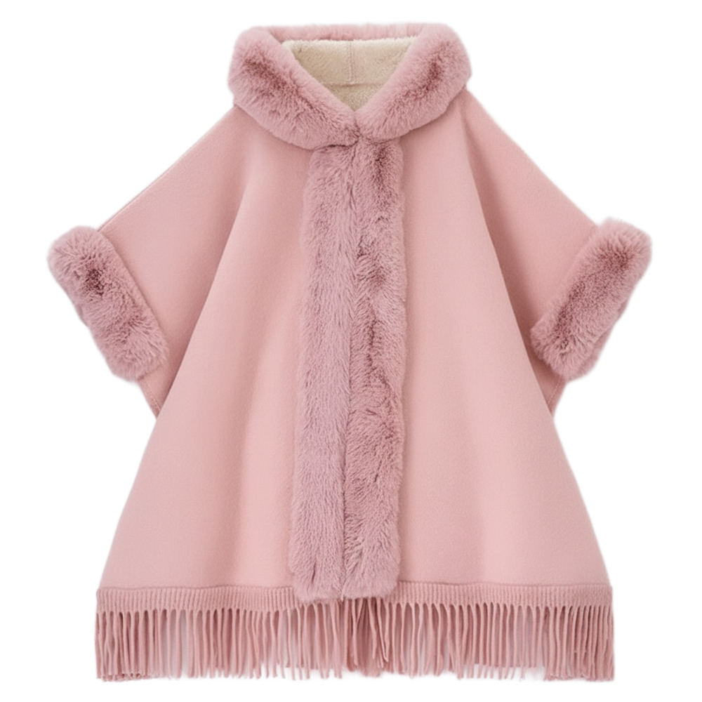 ポンチョ コート ファー 通販 ポンチョ風コート ポンチョコート ケープ