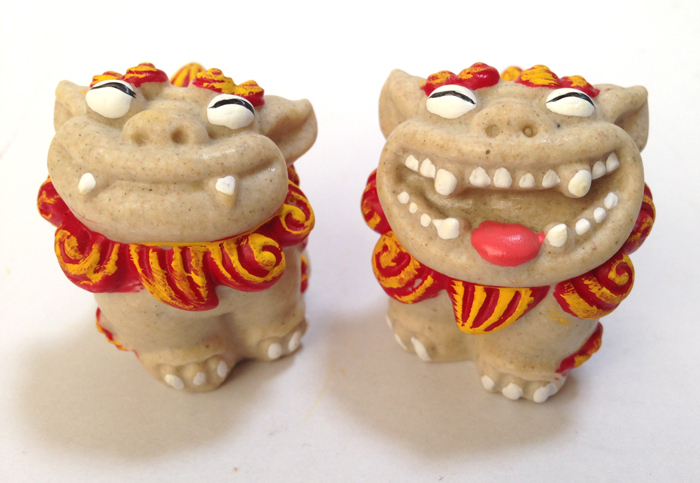 シーサー置物 夢福 シーサー 小 ペアシーサー 厄除け 魔除け お守り