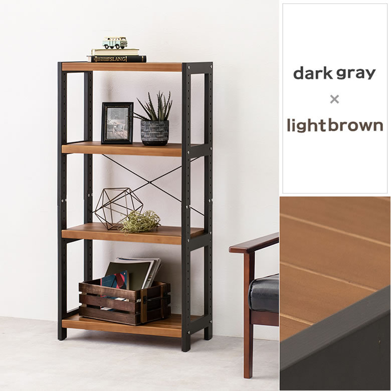 ラック 棚 木製 頑丈 おしゃれ 天然木 4段 幅60 収納棚 木製ラック