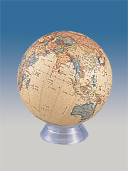 13cm 地球儀 アンティーク地球儀 無軸タイプ 13−CBWP-K 卓上型 : べる