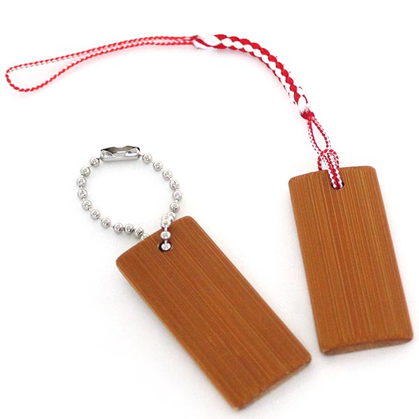 名入れ用 タグ 竹 キーホルダーかストラップ ネームタグ 名札 トラベル