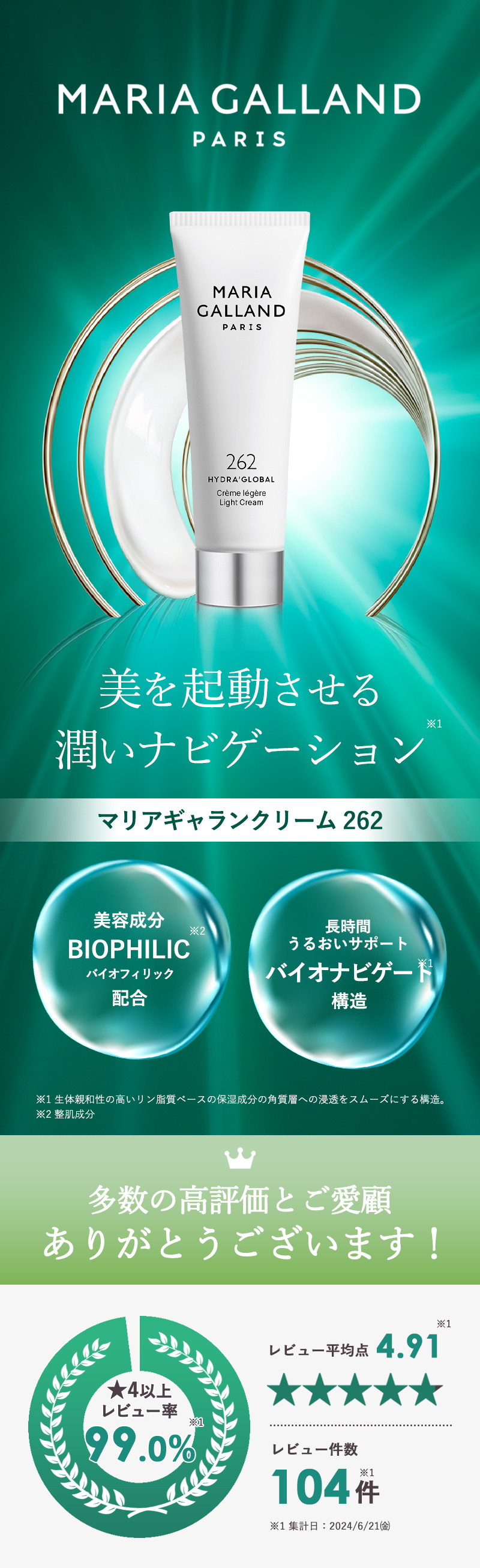 MARIA GALLAND（マリアギャラン） 262 クリーム 96A後継品 国内正規品