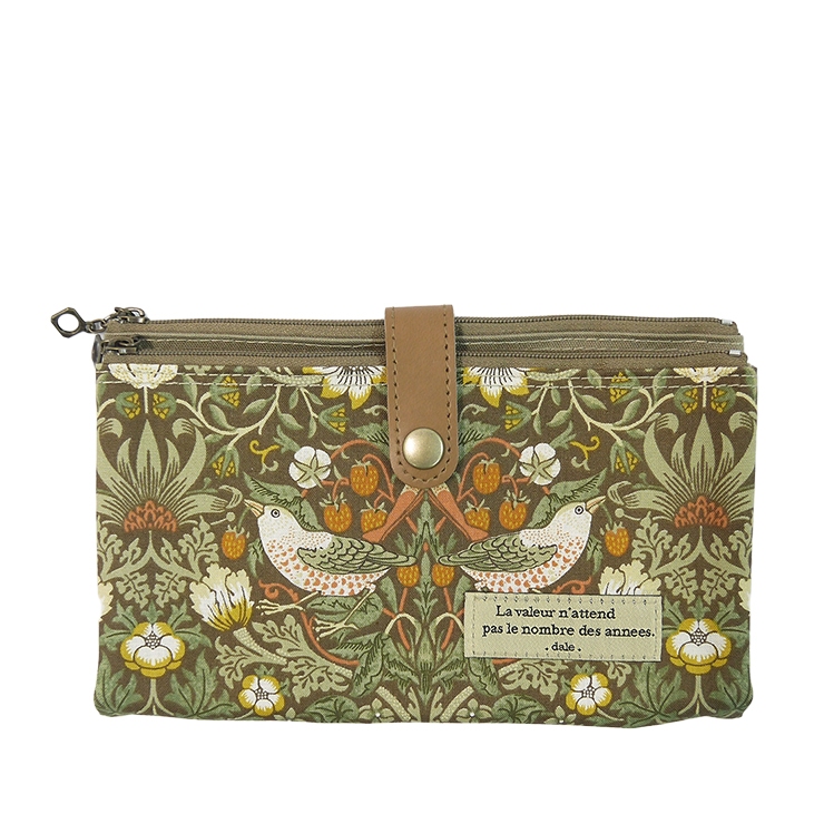 マルチポーチ いちご泥棒 ポーチ ベストオブモリス 日本製 通帳 診察券