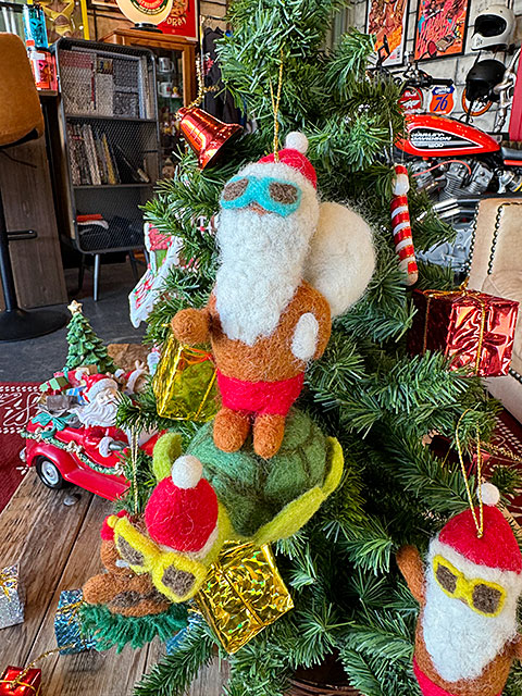 ハワイアンクリスマス アロハフェルト オーナメント （ホヌサンタ