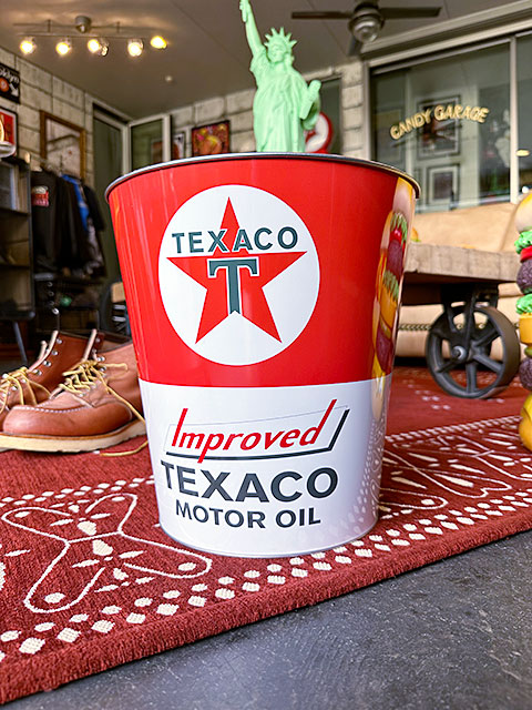 テキサコ トラッシュカン ゴミ箱 □ アメリカン雑貨 アメリカ雑貨