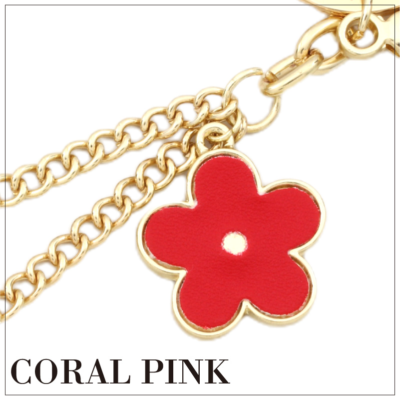 バッグチャーム フラワー タッセルチャーム レザー バッグ