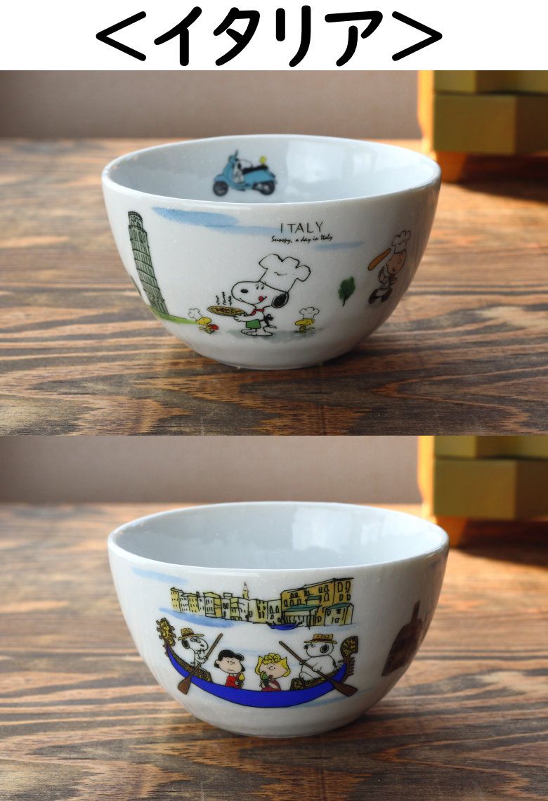 スヌーピー 世界旅行シリーズ サラダボール 日本製 美濃焼 瀬戸焼