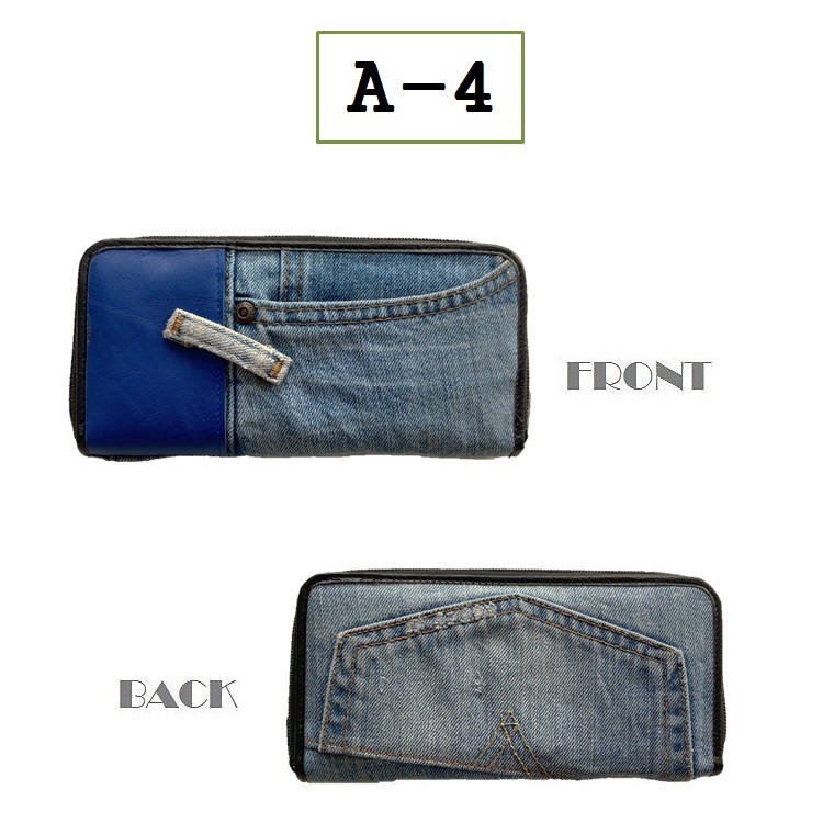 デニム 長財布 ロングウォレット D−A ラウンドファスナー 財布