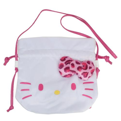 ハローキティ キャラクター ショルダーバッグ 巾着ショルダー ヒョウ柄