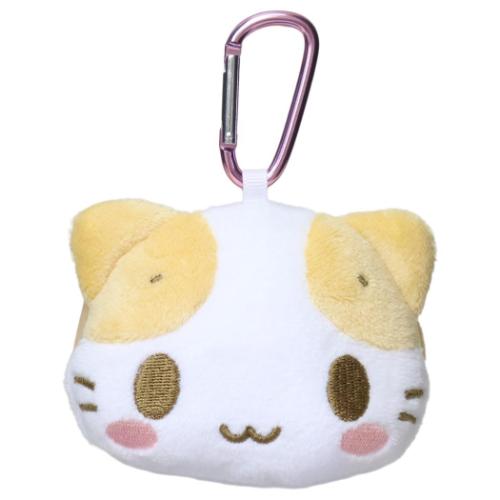 コインケース マシュマロみたいなふわふわにゃんこ カラビナ付き小銭