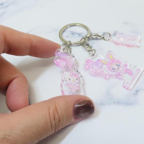 キーリング 3連アクリルキーホルダー メゾピアノxハローキティ