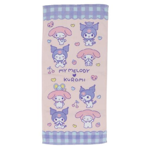 クロミ フェイスタオル マイメロディ＆クロミ プリントロングタオル