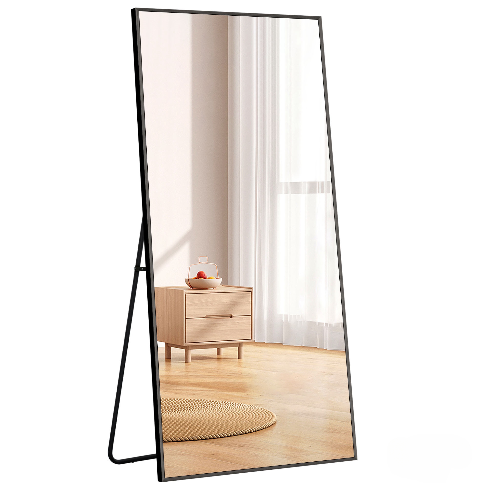 全身鏡 全身ミラー 170*70CM 姿見鏡 スタンドミラー アルミ 直角