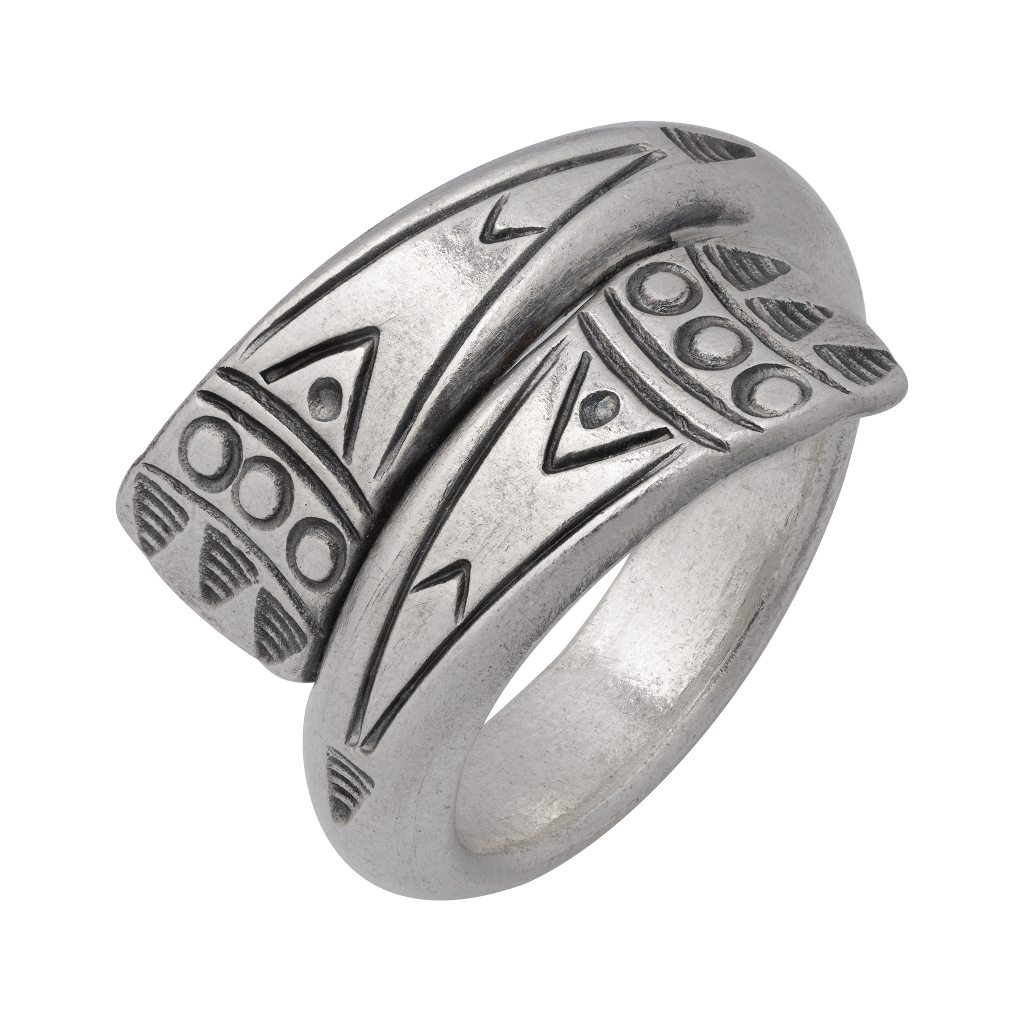 カレン 族 シルバー リング 15号〜27号 フリーサイズ 指輪 幅広 メンズ